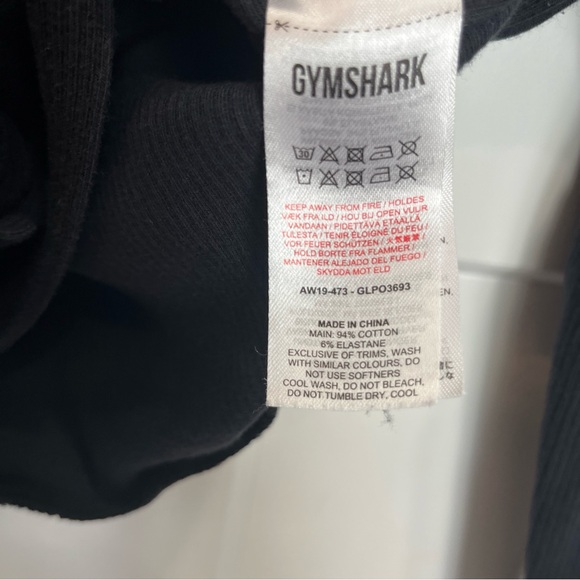 Women’s Gymshark Black Wrap Cardigan Hoodie Long Sleeve Size Small - Picture 9 of 9